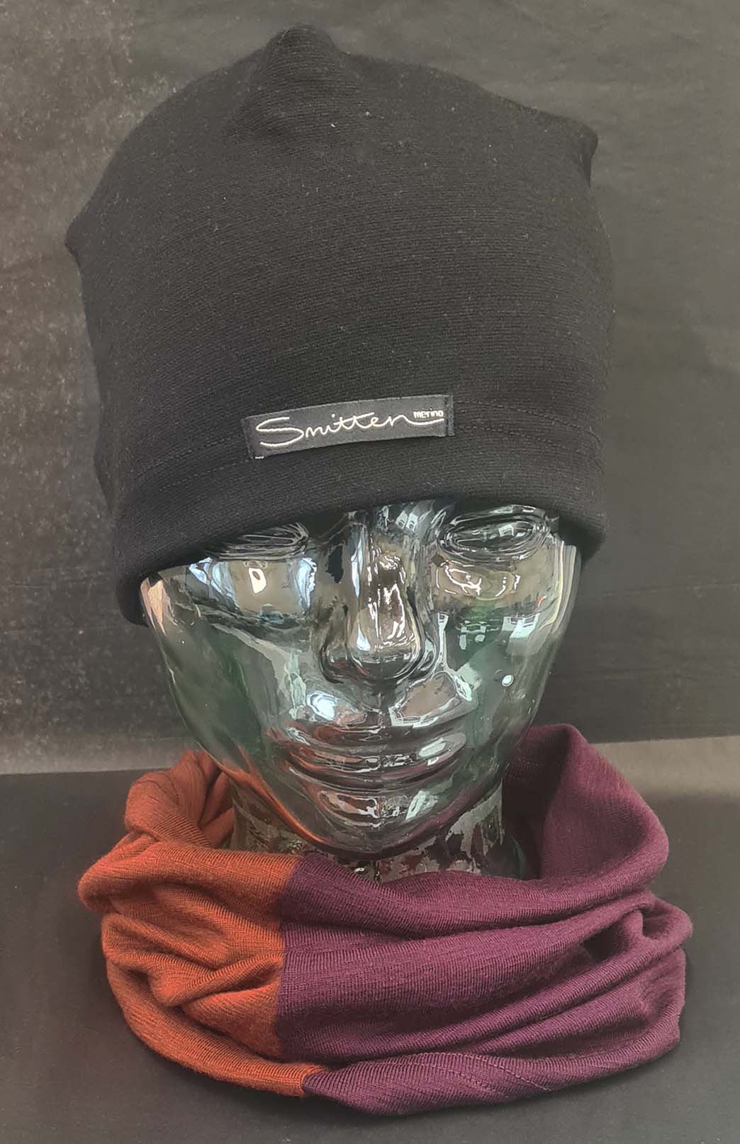 Orange & Purple Tones Unisex Merino Wool Thermal Neck Warmer Neck Gaiter