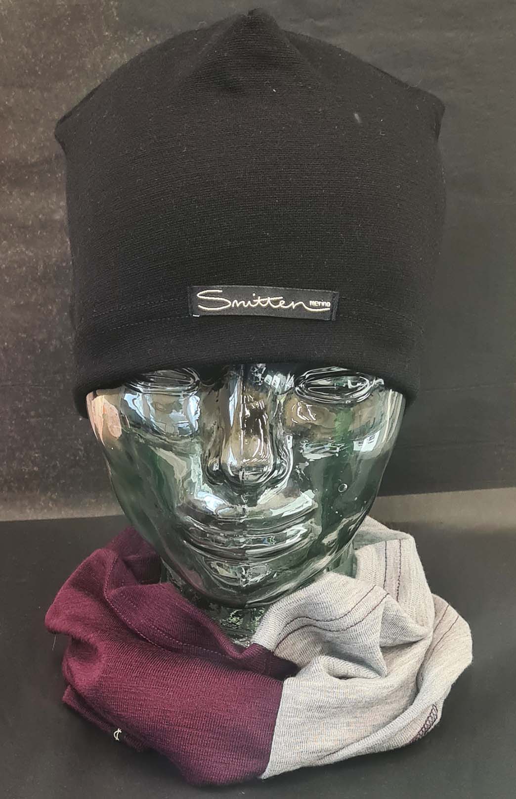 Grey & Purple Tones Unisex Merino Wool Thermal Neck Warmer Neck Gaiter