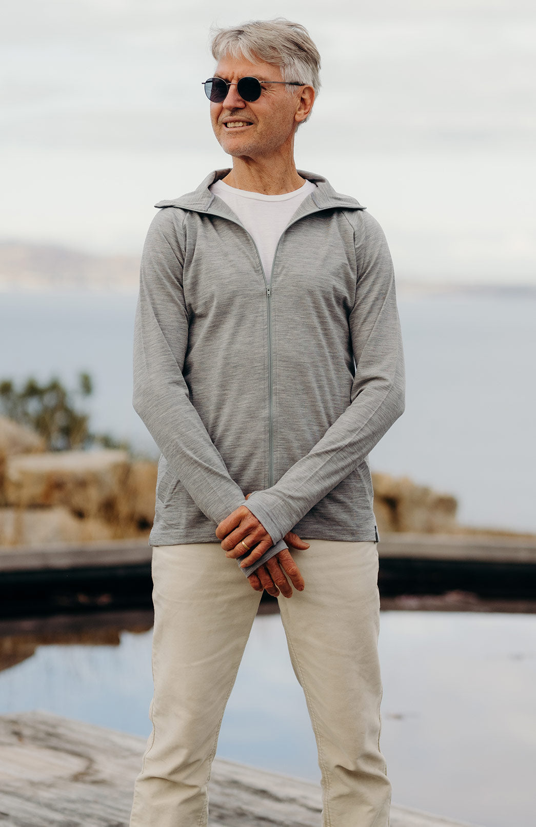 Zip Jacket - 230gsm Men's Merino Wool Zip Top With Pockets
