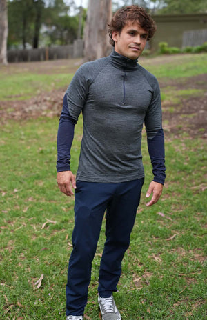 Charcoal Marl & Navy Blue