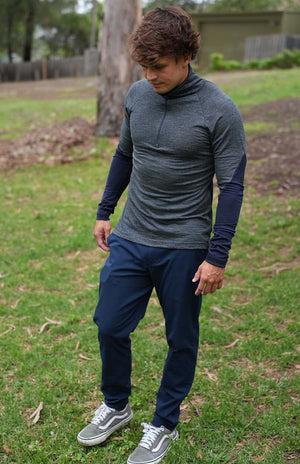 Charcoal Marl & Navy Blue