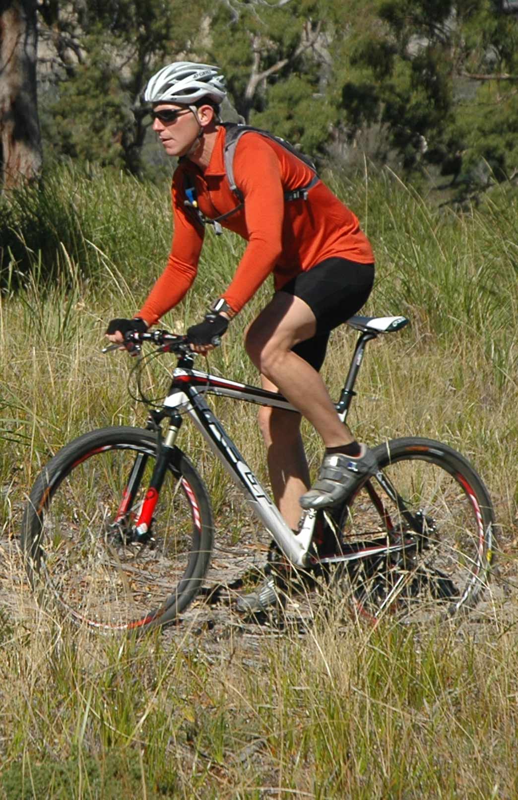 Burnt Orange Men's Merino Wool Zip Neck Top