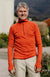 Burnt Orange Men&#39;s Merino Wool Zip Neck Top
