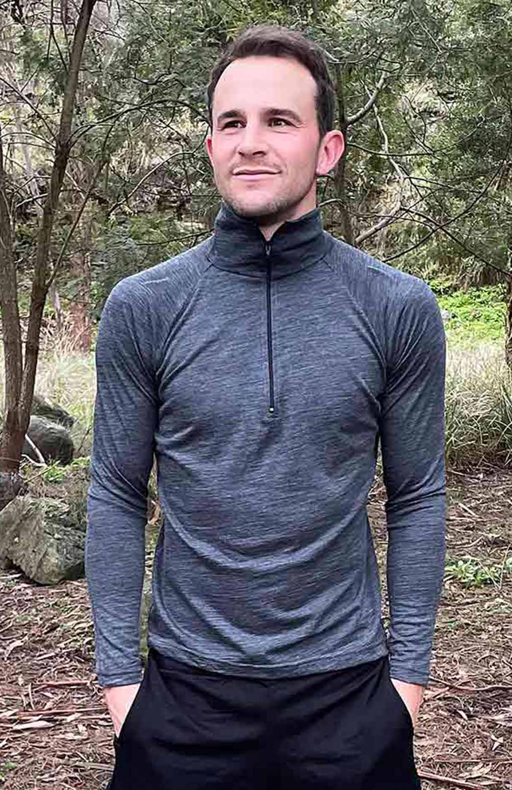 Zip Neck Top 170g Men's Merino Wool Zip Neck Top