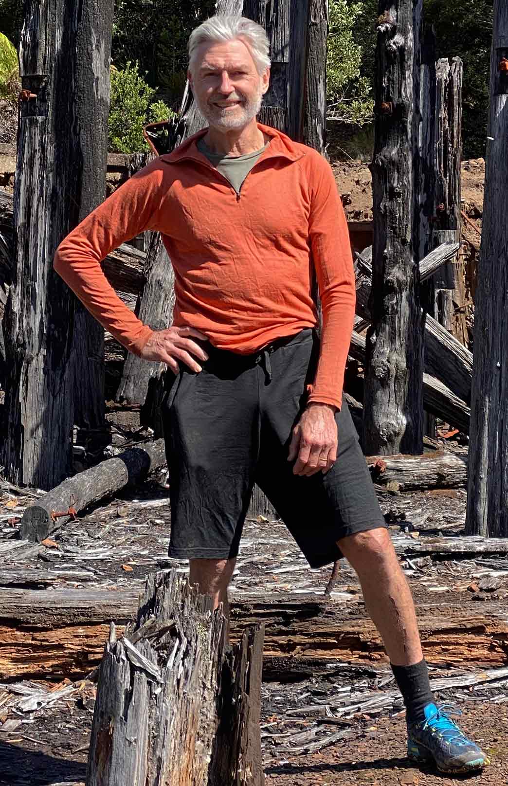 Black Men's Merino Wool Lightweight Shorts