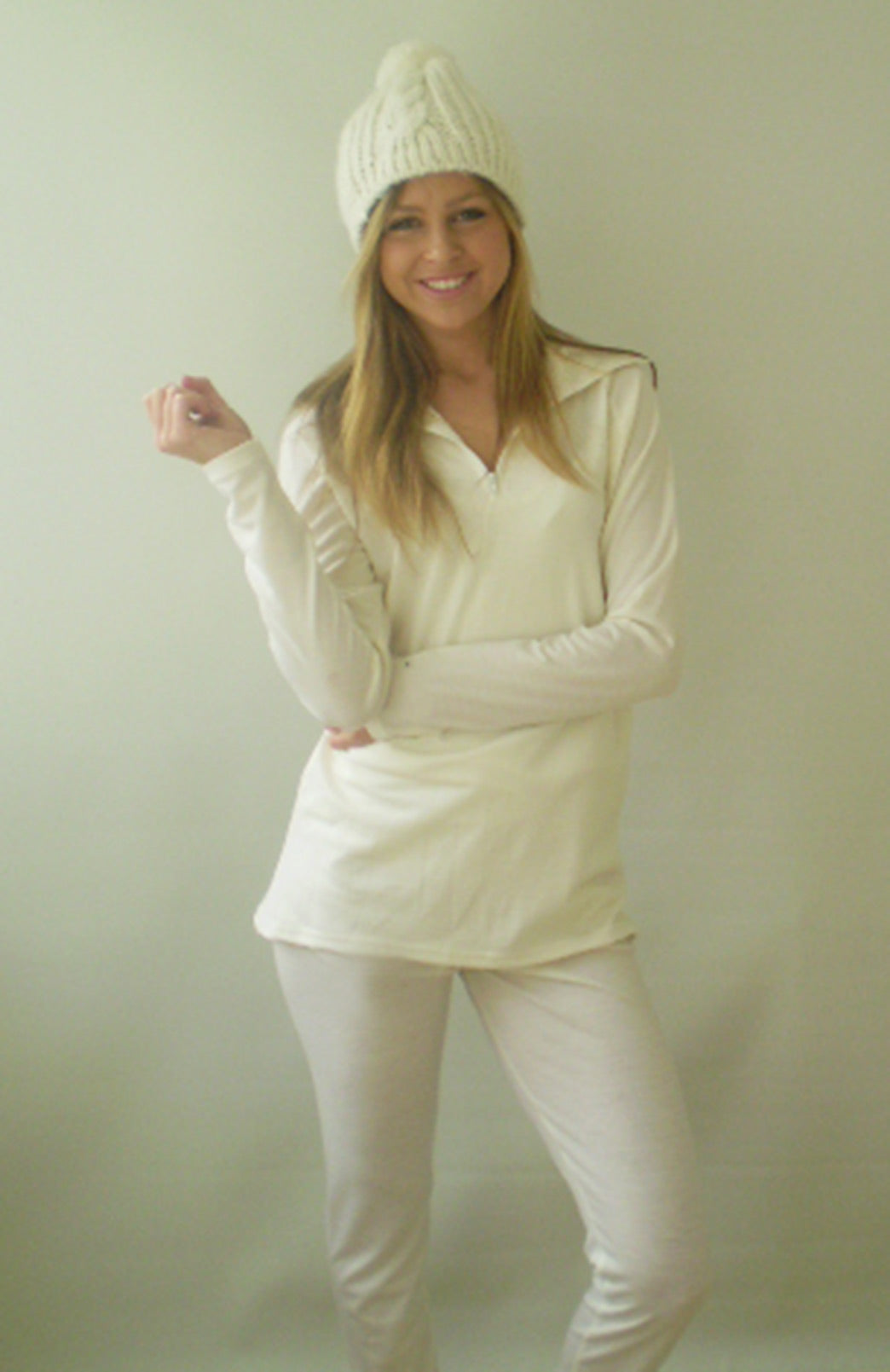 Ivory Women's Merino Wool Lightweight Thermal Leggings