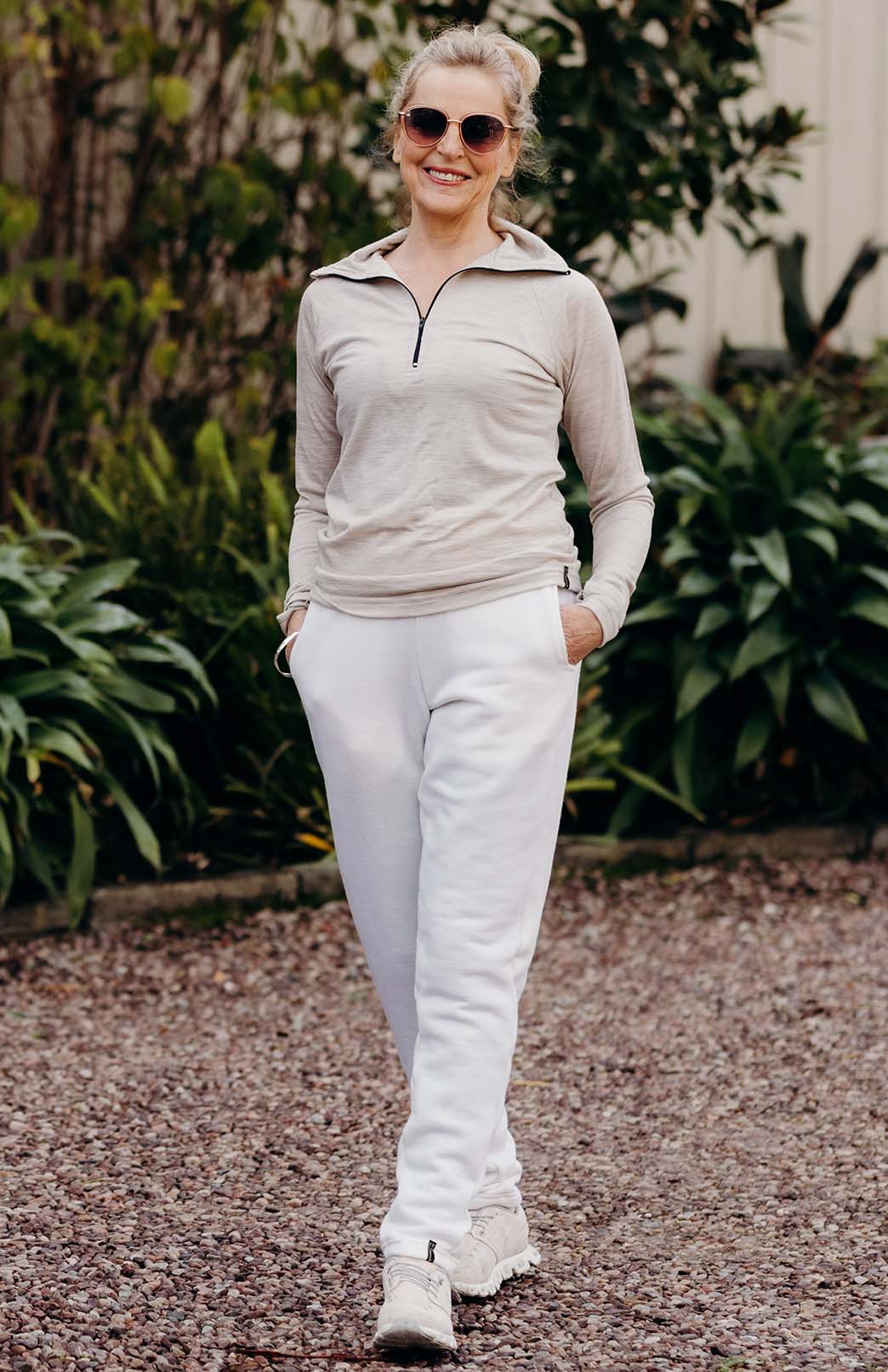 Ivory Women's Merino Wool Fleece Track Pants