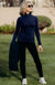 Deep Sea Green Women&#39;s Merino Wool Zip Neck Top

