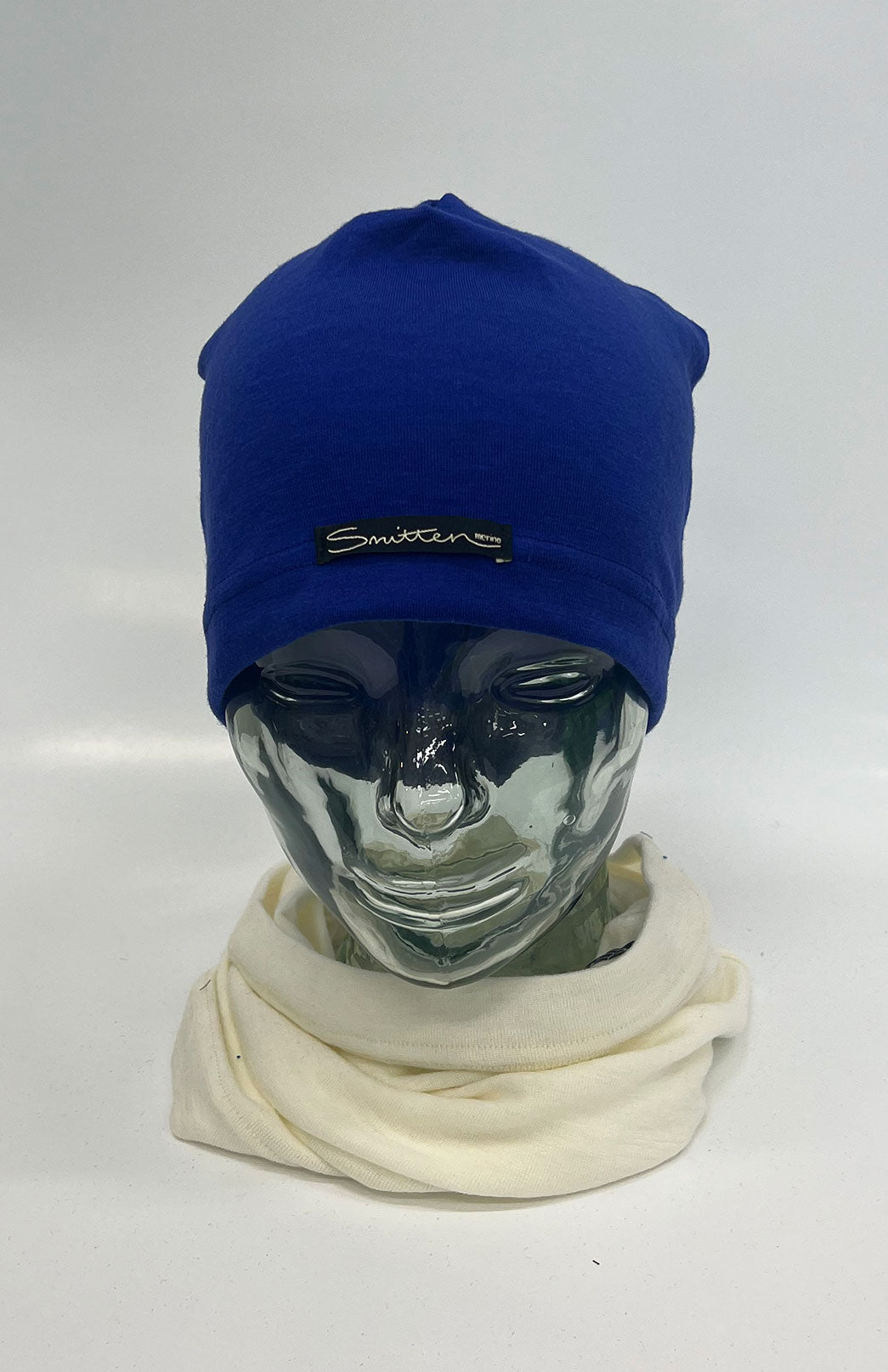Cobalt Blue Unisex Merino Wool Loose Fit Mid-weight Beanie