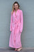 Carnation Pink Superfine Merino Wool Dressing Gown
