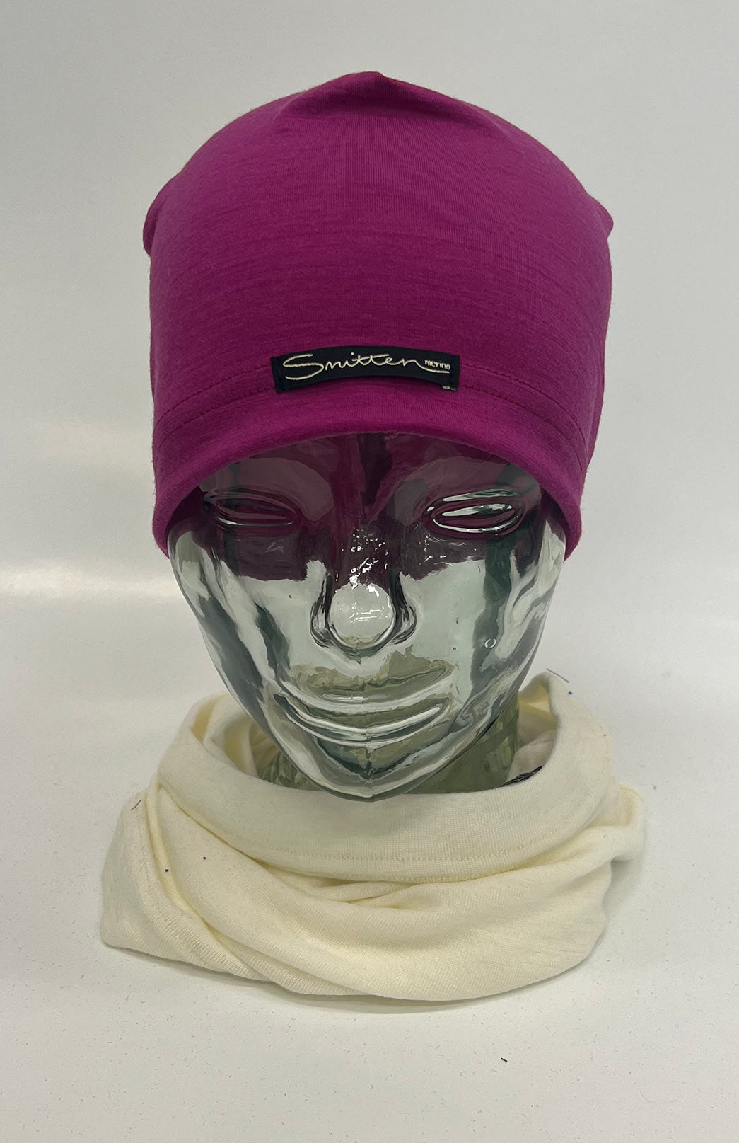 Fuchsia Pink Unisex Merino Wool Skull Cap Lightweight (170g) Beanie