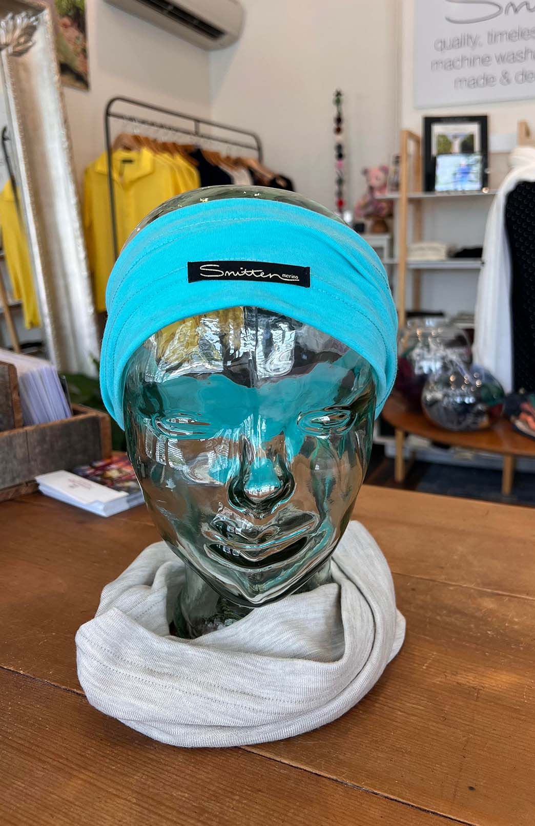 Summer Turquoise Unisex Merino Wool Thermal Headband