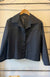 Sample: Smitten Suit: Cropped Pea Jacket (size 8) Women&#39;s Superfine Merino Wool Herringbone Blazer Jacket with Silk Lining
