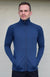 Indigo Blue Women&#39;s Merino Wool Zip Jacket in Heavyweight 360g Fabric
