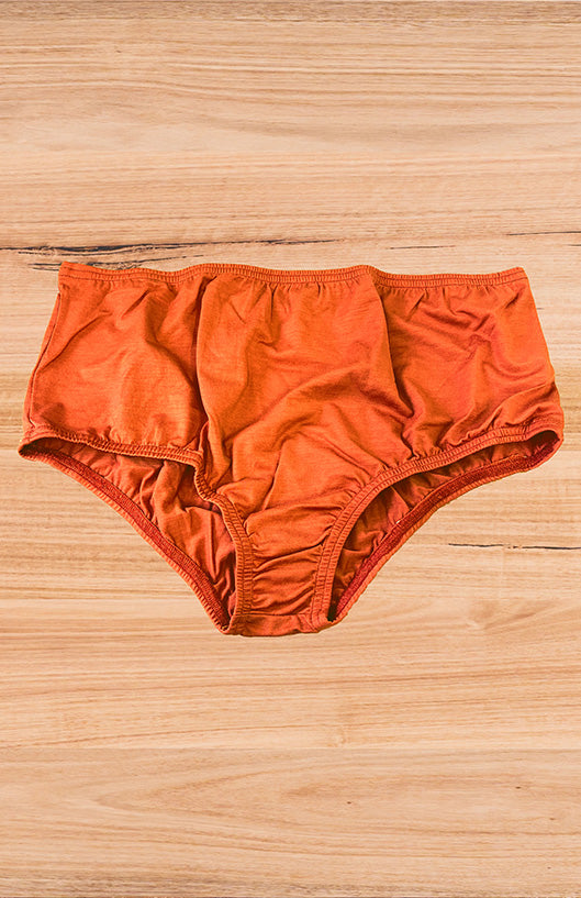 Solid Colour Women's Merino Wool Full Brief Underwear- Bridget Jones inspired.