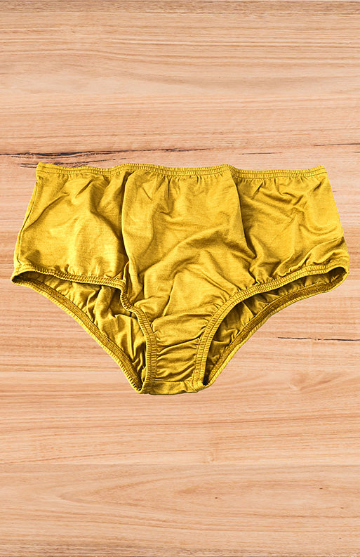 Solid Colour Women's Merino Wool Full Brief Underwear- Bridget Jones inspired.