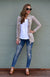 Stone Women&#39;s Merino Wool Cardigan with Ruffled Collar
