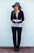 Black Women&#39;s Merino Wool Straight Leg Pants (Heavyweight 360g Fabric)
