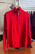 Red Men&#39;s Merino Wool Knitted Zip Neck Jumper
