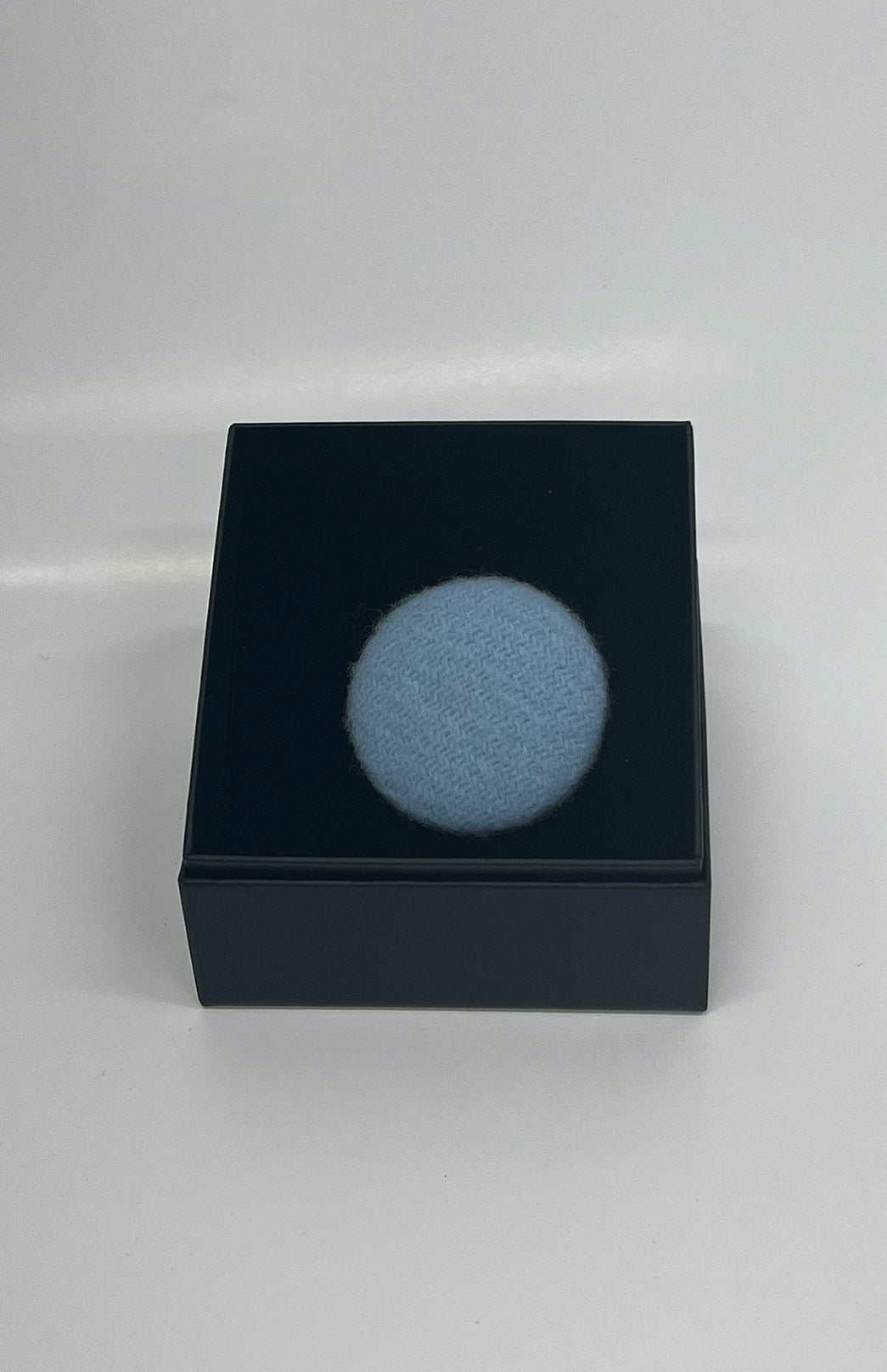 Pale Blue Women's Merino Wool Magnetic Button Brooch