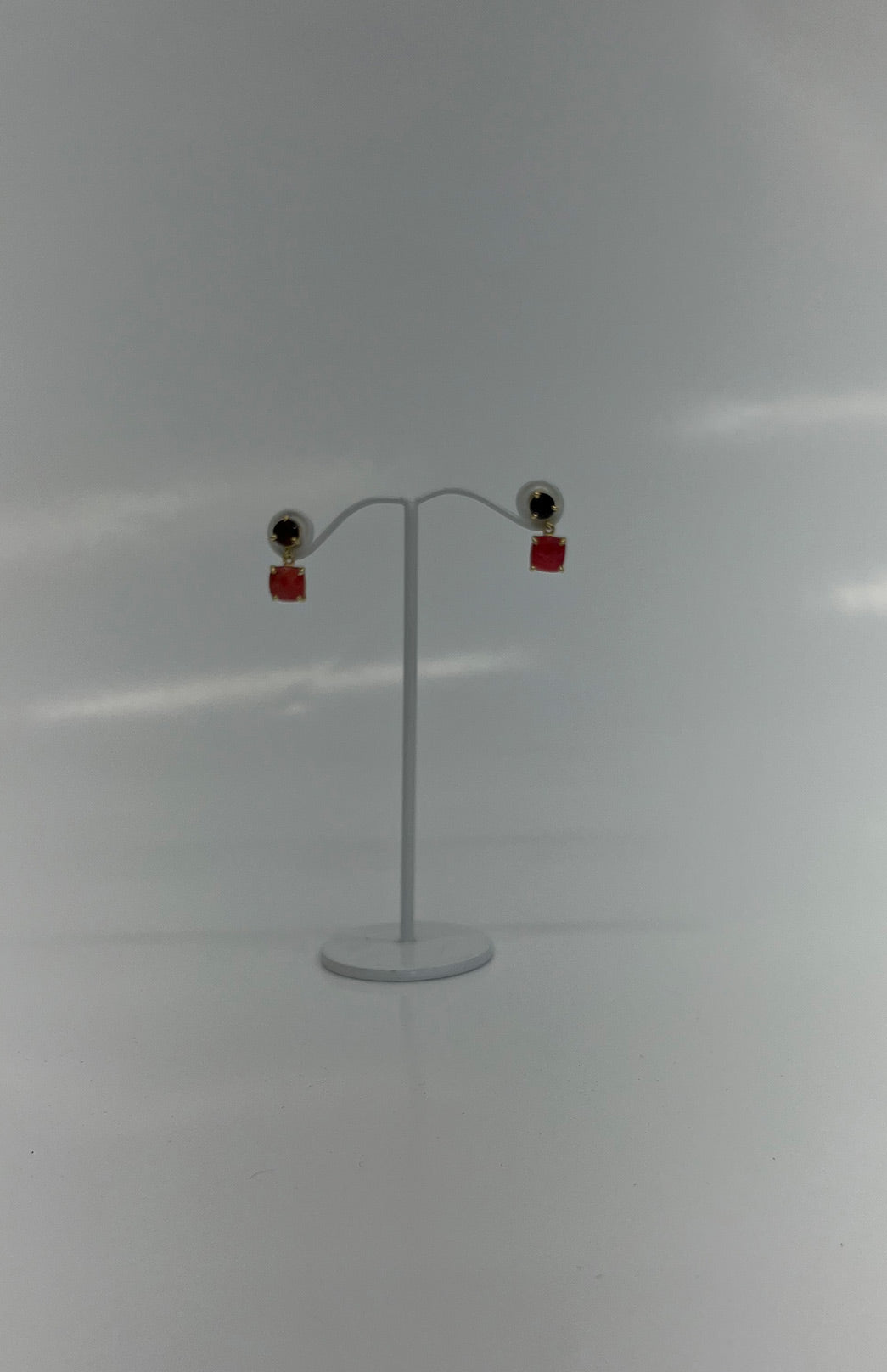 Pink Square & Garnet  Sophie Catherine Jewellery Earrings
