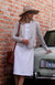 Stone Ivory Stripe Women&#39;s Lapel Jacket
