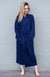 Navy Blue Superfine Merino Wool Dressing Gown
