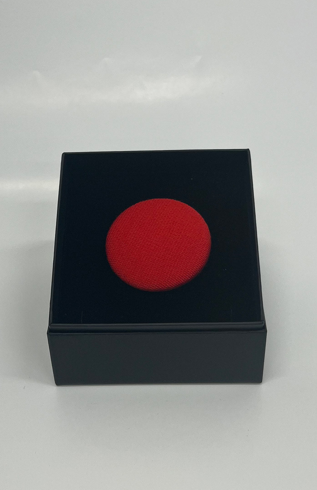 Californian Poppy Red Women's Merino Wool Magnetic Button Brooch