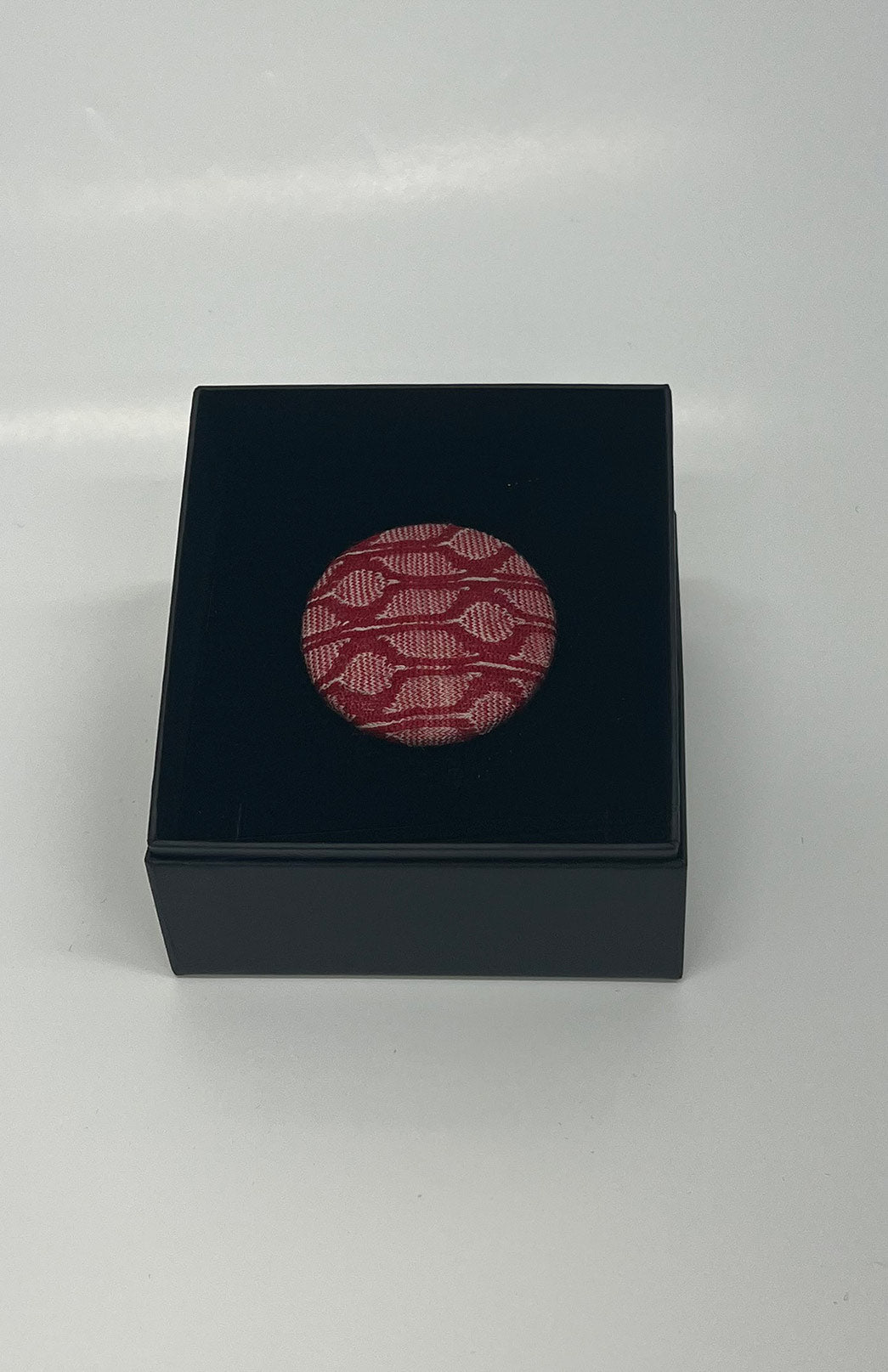 Red Keyhole Women's Merino Wool Magnetic Button Brooch