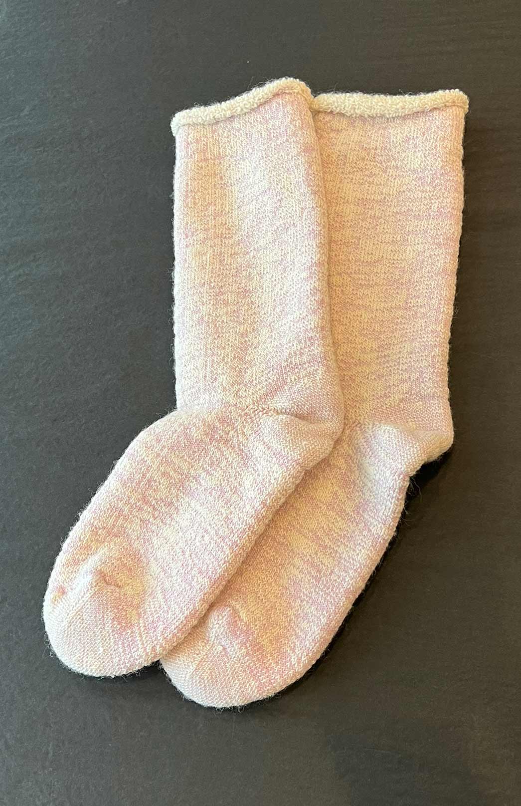 Rose Marl Unisex Merino Wool Fleece Lined Socks