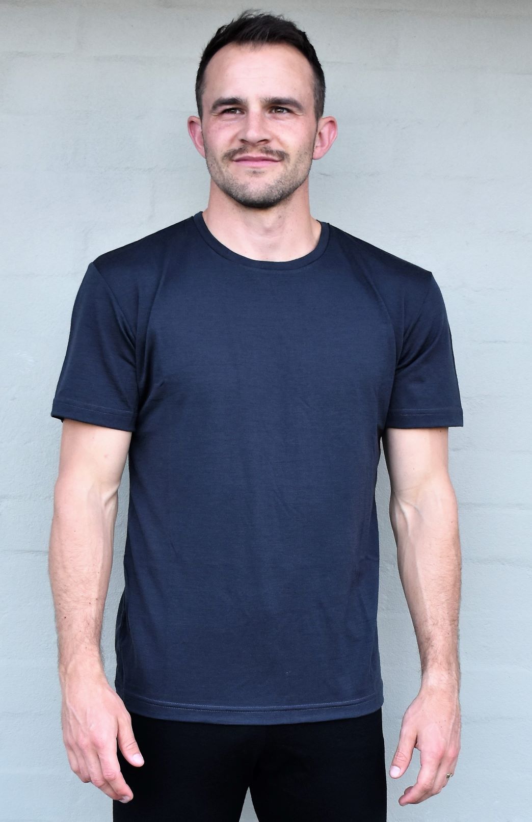 Steel Grey  Men&#39;s Merino Wool T-Shirt
