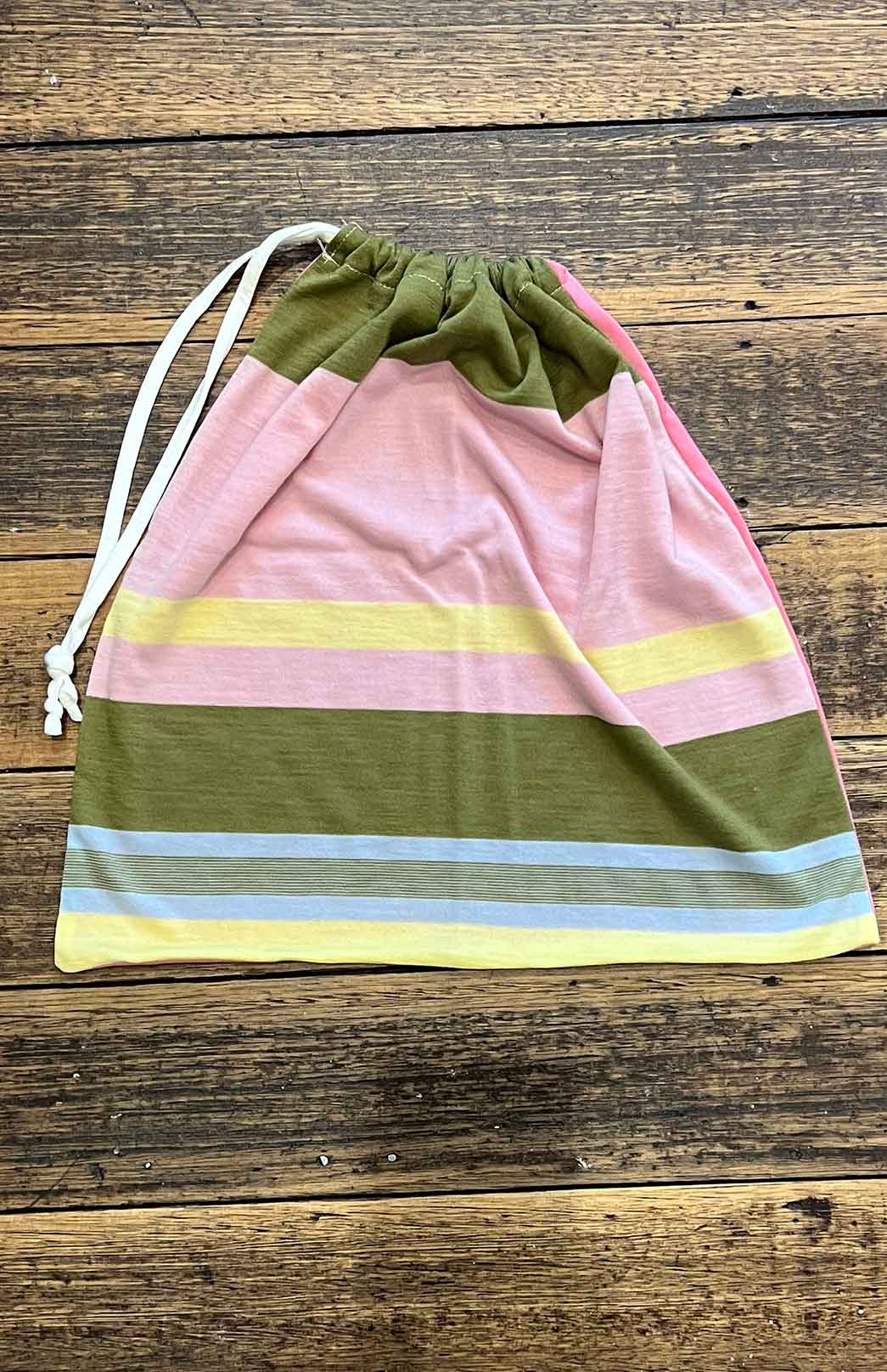 Large Merino Wool Patchwork Zero Waste Drawstring Bags