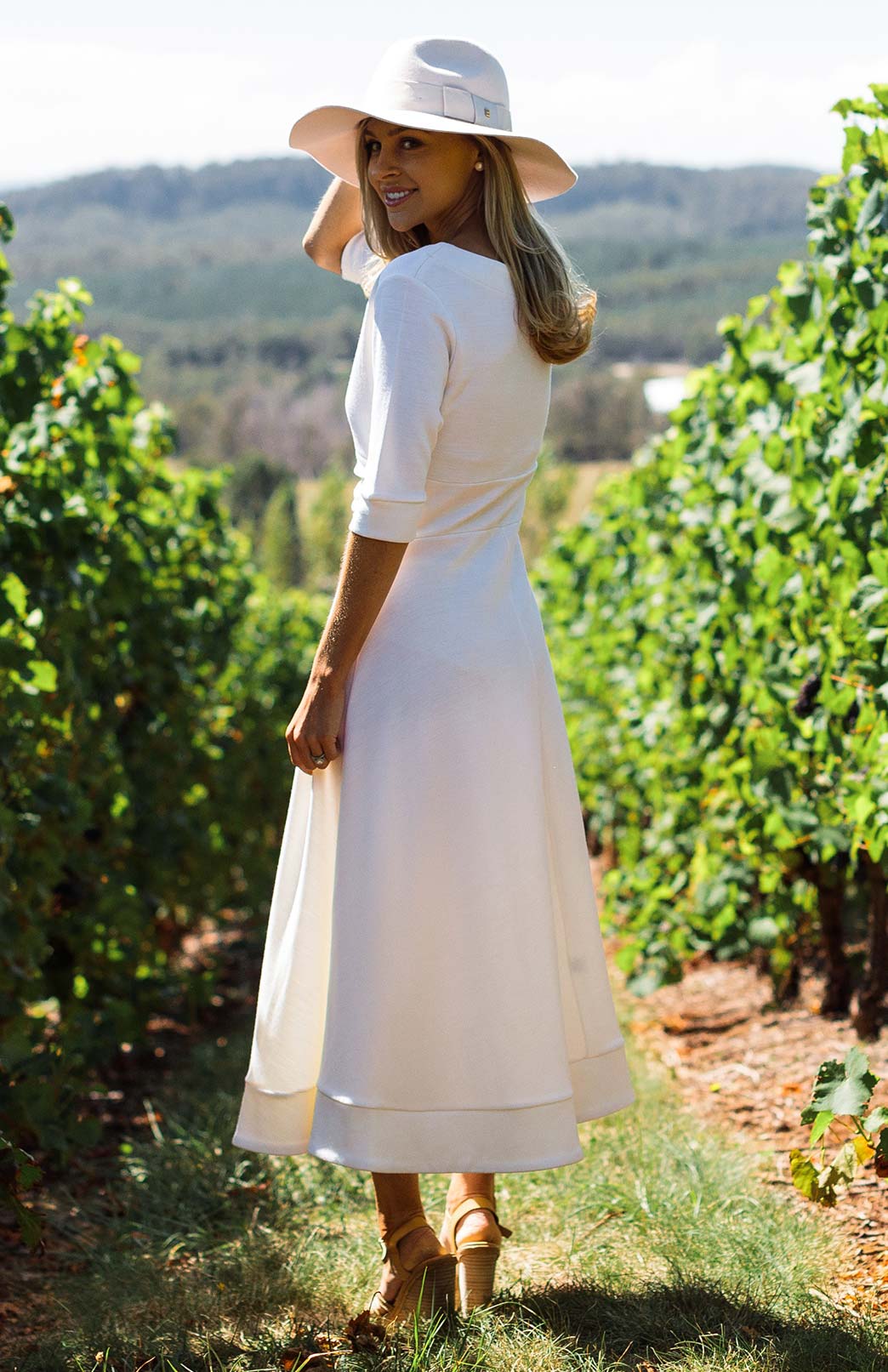 Ivory wool dress clearance