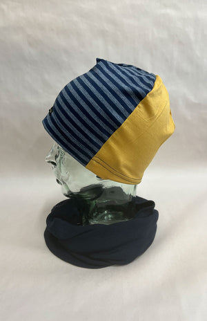 Indigo Stripe/Mustard