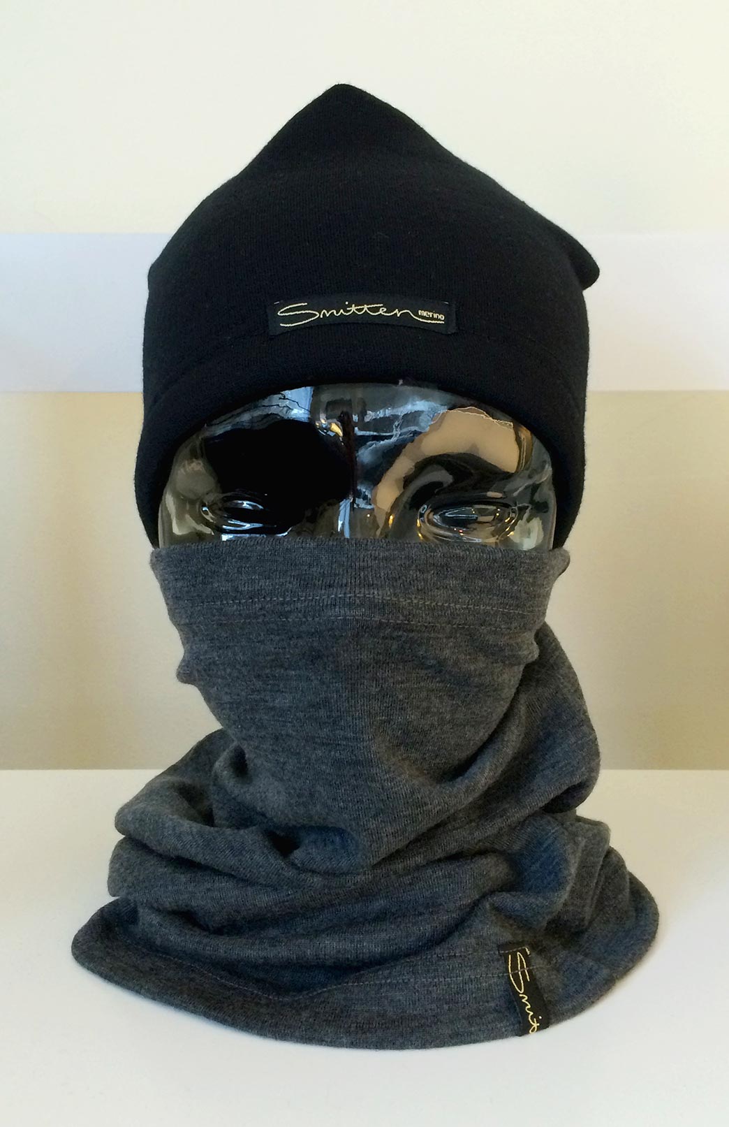Charcoal Unisex Merino Wool Thermal Neck Warmer Neck Gaiter