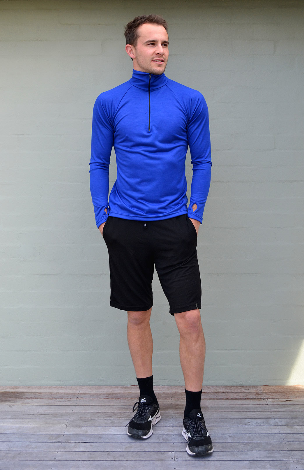 Black Men&#39;s Merino Wool Lightweight Shorts
