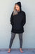 Black Women&#39;s Merino Wool Thermal Fleece Hoody
