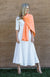 Vintage Ivory Women&#39;s Merino Wool V-Neck Classic Dress
