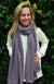 Purple Mixed Pattern Women&#39;s Merino Wool Patterned Scarf
