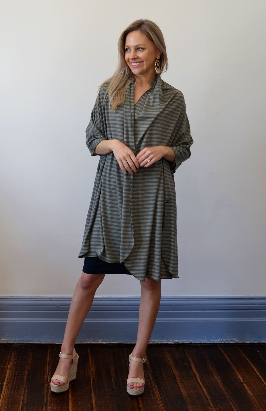 Kalamata Stripe Women's Merino Wool Multi Striped Scarf