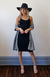 Black Women&#39;s Merino Wool Camisole Layering Dress
