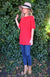 Navy Blue Women&#39;s Merino Wool Loose-Fit Tunic
