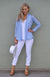 Dusty Blue Women&#39;s Merino Wool Mini Drape Cardigan
