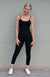 Black Women&#39;s Merino Fleece Wool 7/8th Crop Leggings

