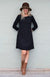 Black Women&#39;s Merino Wool Swing Dress
