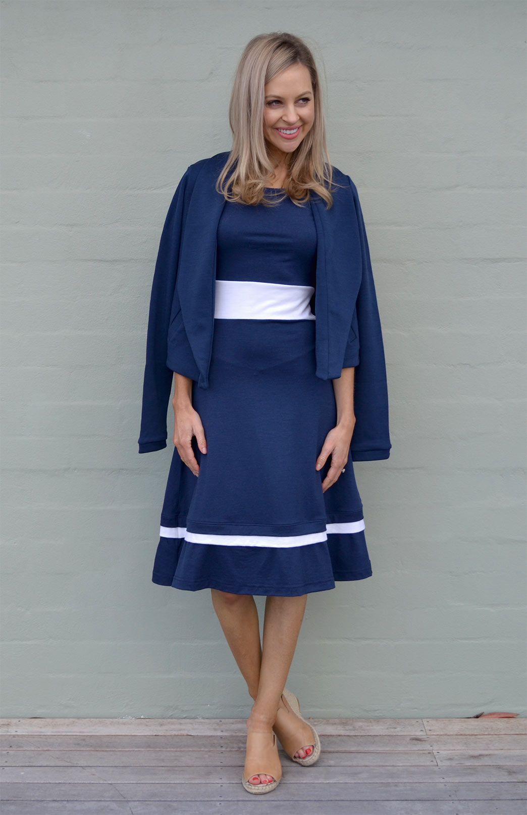 Indigo Blue Women's Merino Wool Long Sleeve Jacket Women's Merino Wool Long Sleeve Jacket (Heavyweight 360g Fabric)