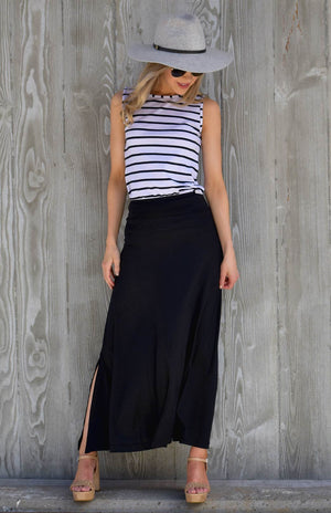 White & Black French Stripe