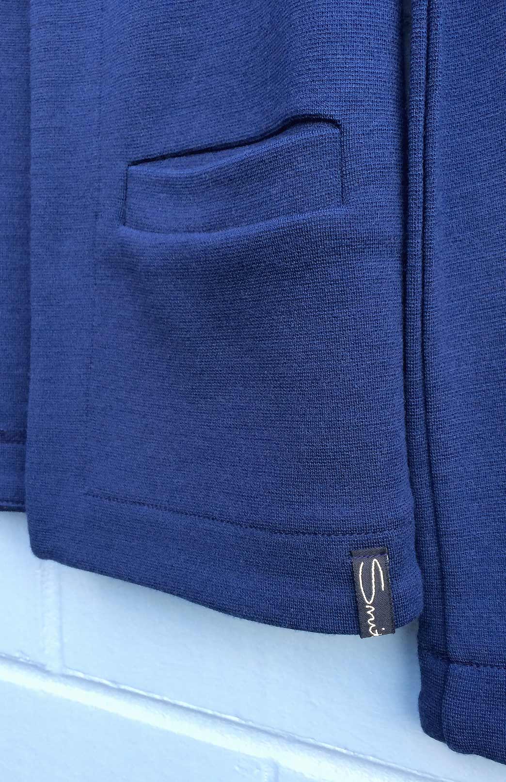 French Navy Blue Women's Merino Wool Heavyweight Paris Jacket