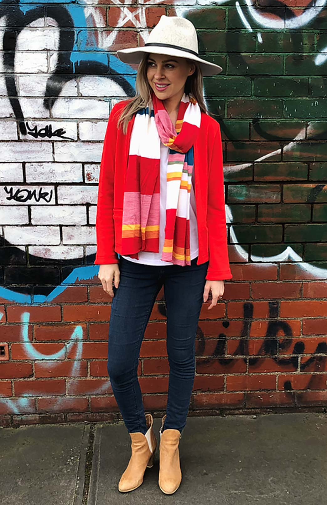 Californian Poppy Red Women's Merino Wool Heavyweight Paris Jacket