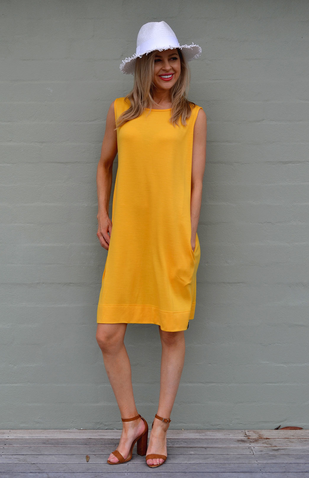 Holly Dress Women's Merino Wool Sleeveless Shift Dress